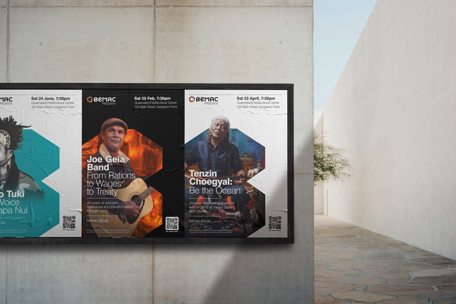 Two event posters mounted on a wall.