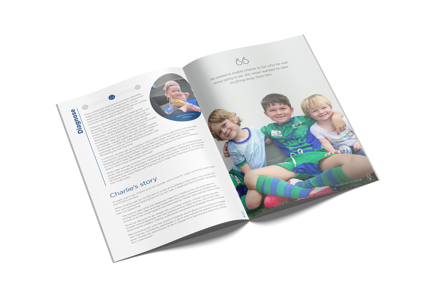 A child's story spread.